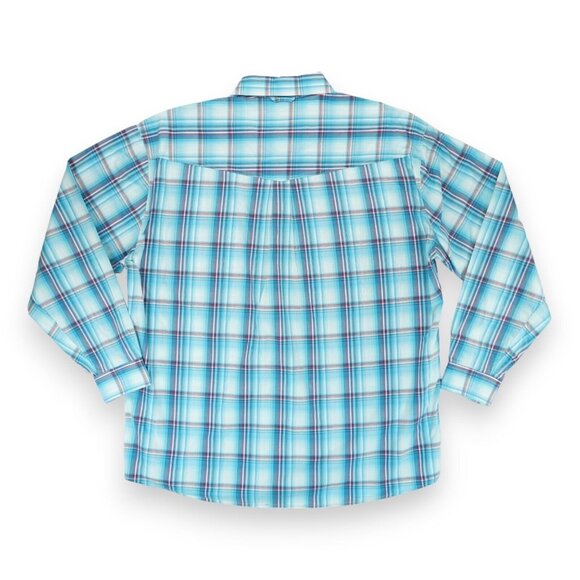 ROPER Men's Shirt Size 2XL Wear The West Plaid Blue Plaid Blue Button Down - Picture 2 of 6